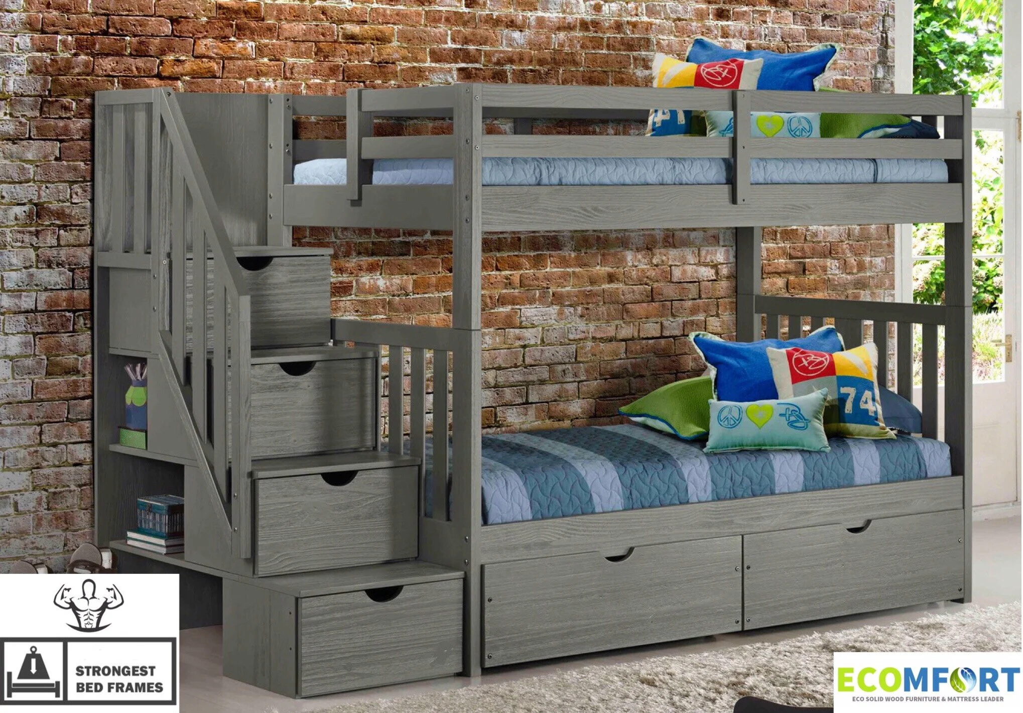 Rustic bunk online beds with storage